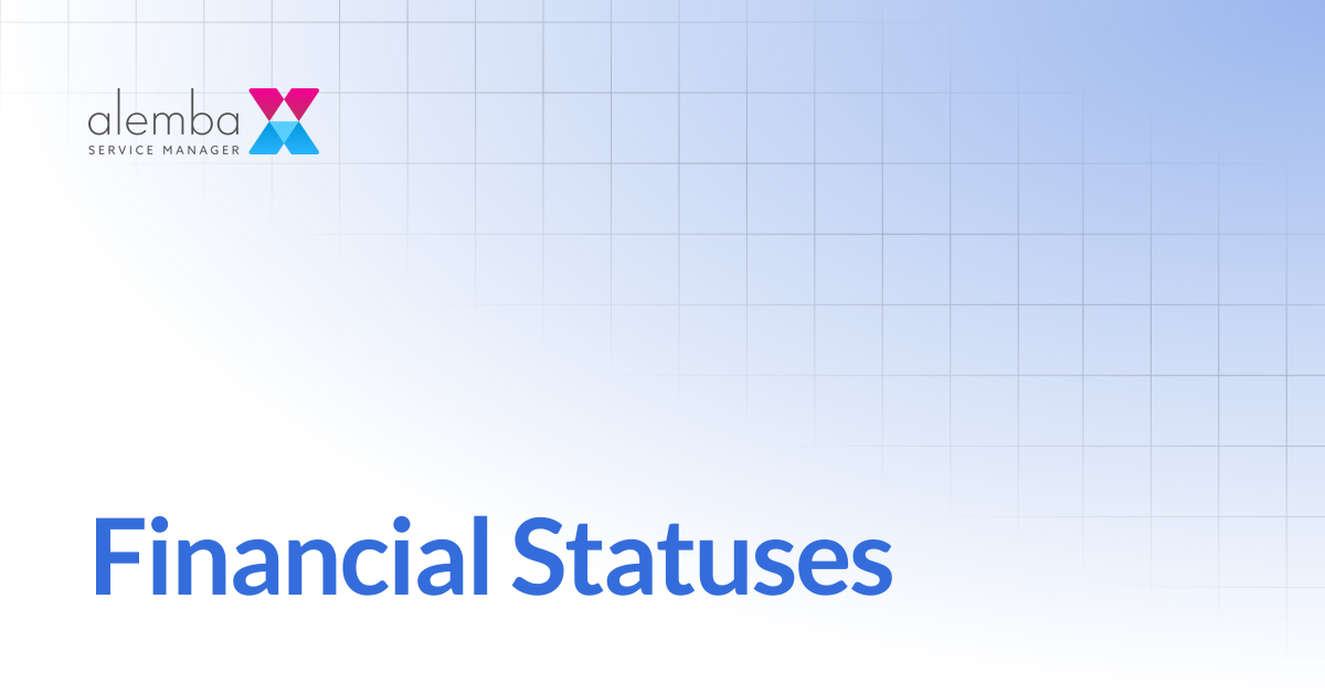 Financial Statuses | ASM GAIA 10.4 | ASM EOS 10.5