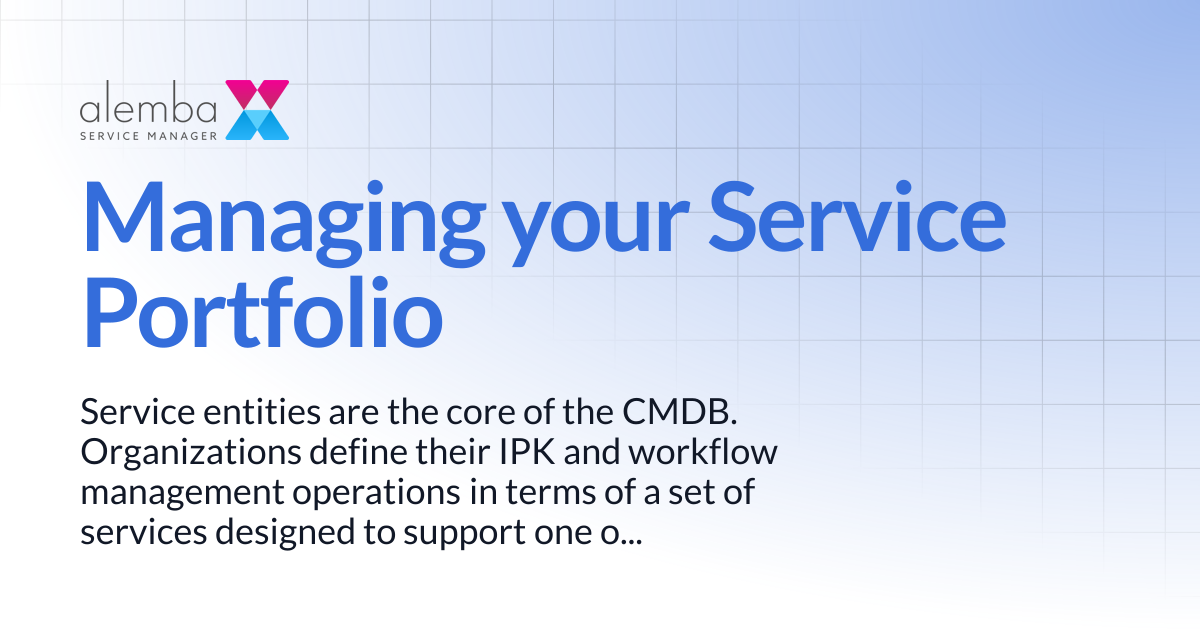 Managing your Service Portfolio | ASM EOS 10.5