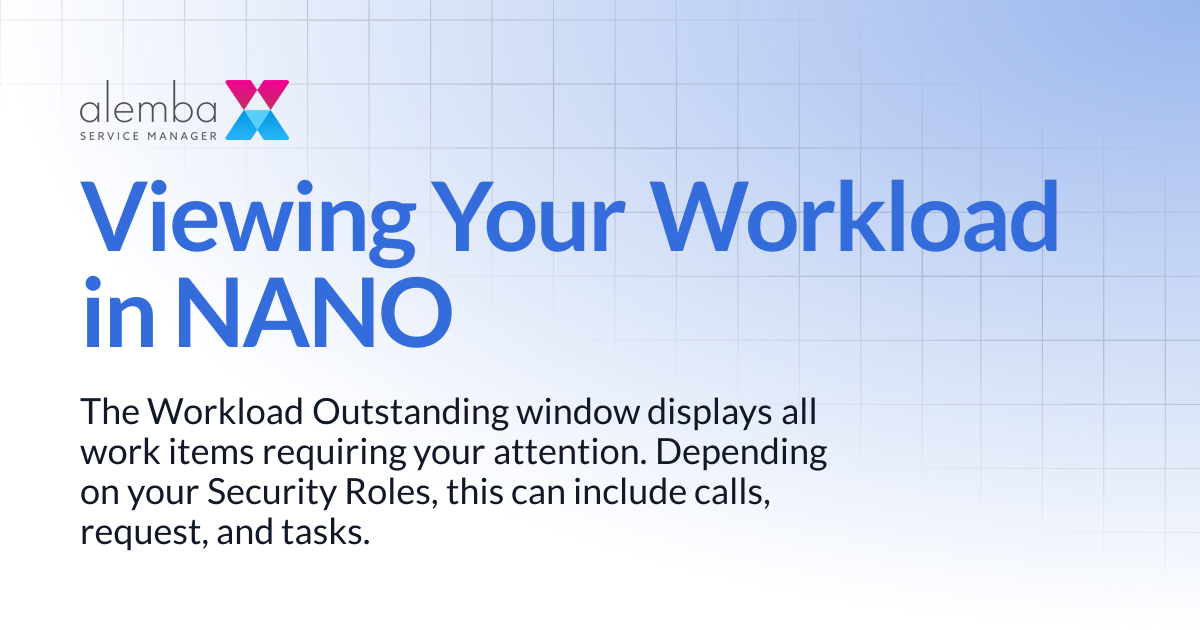Viewing Your Workload in NANO | ASM EOS 10.5