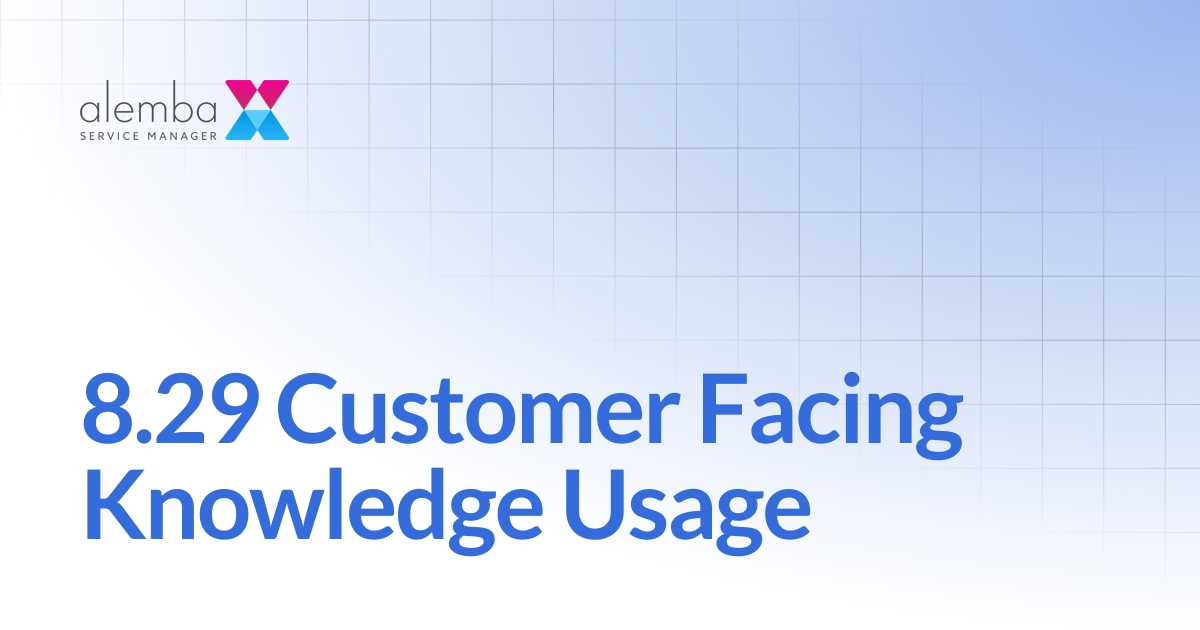 8.29 Customer Facing Knowledge Usage | ASM EOS 10.5