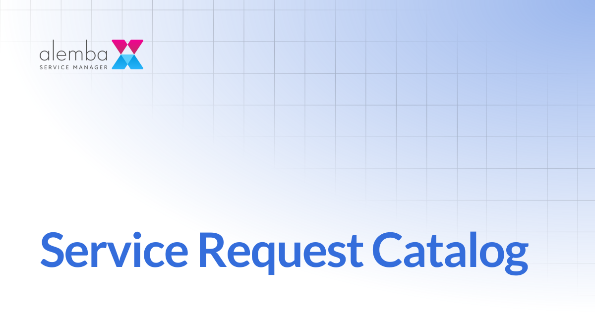 Service Request Catalog | ASM EOS 10.5