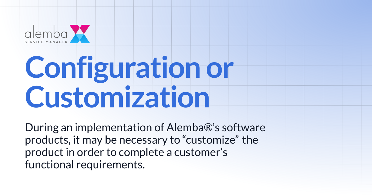 Configuration or Customization | ASM EOS 10.5