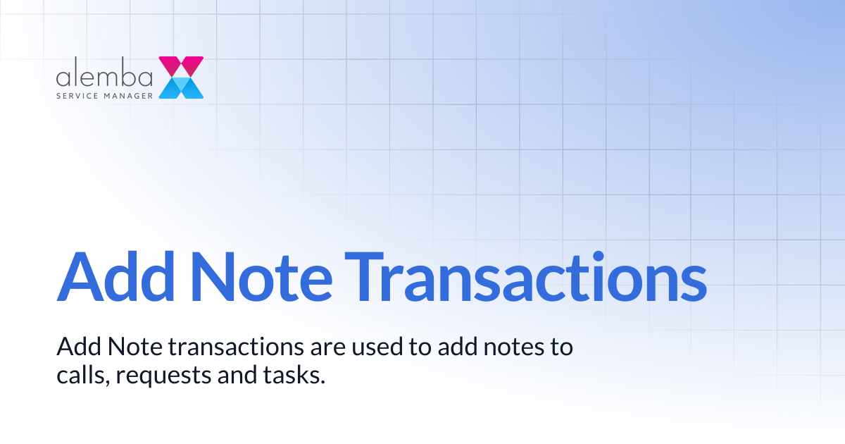 Add Note Transactions | ASM GAIA 10.4