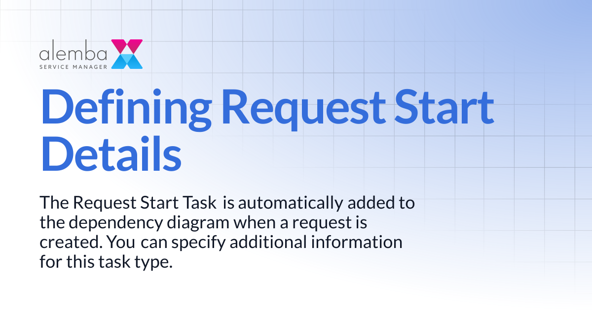 Defining Request Start Details | ASM GAIA 10.4