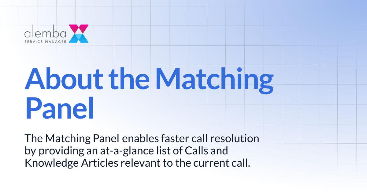 About the Matching Panel | ASM Hermes