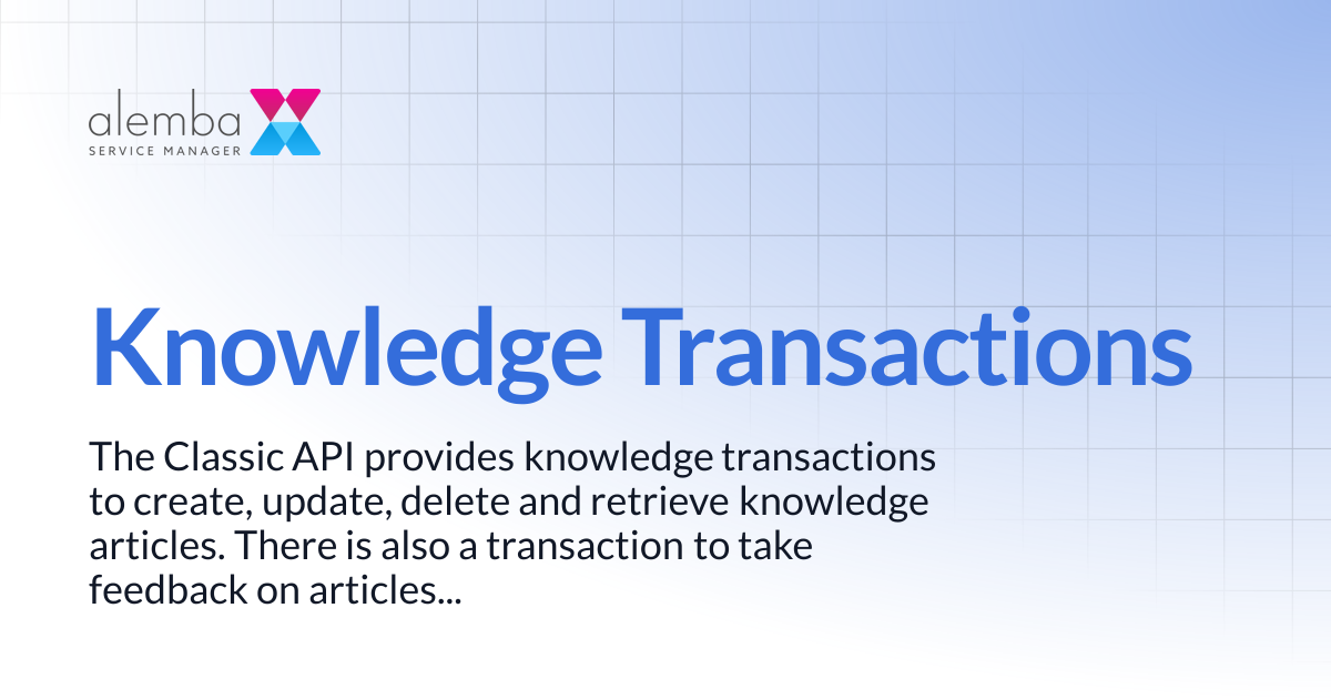 Knowledge Transactions | ASM Hermes