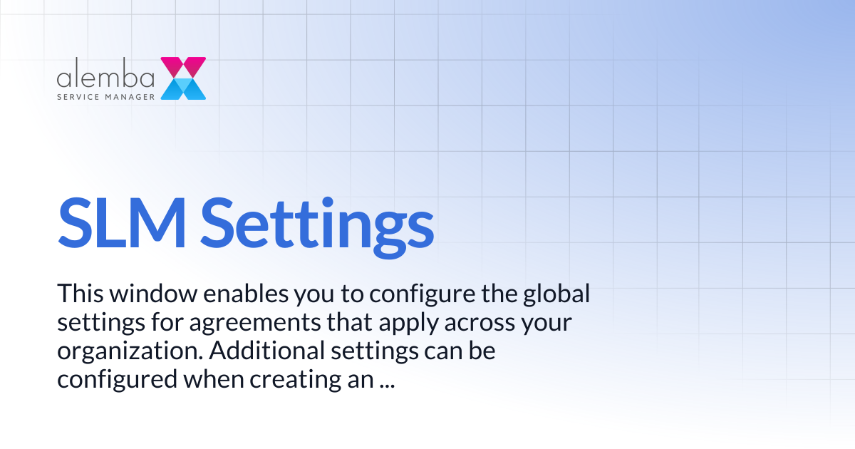 SLM Settings | ASM Hermes