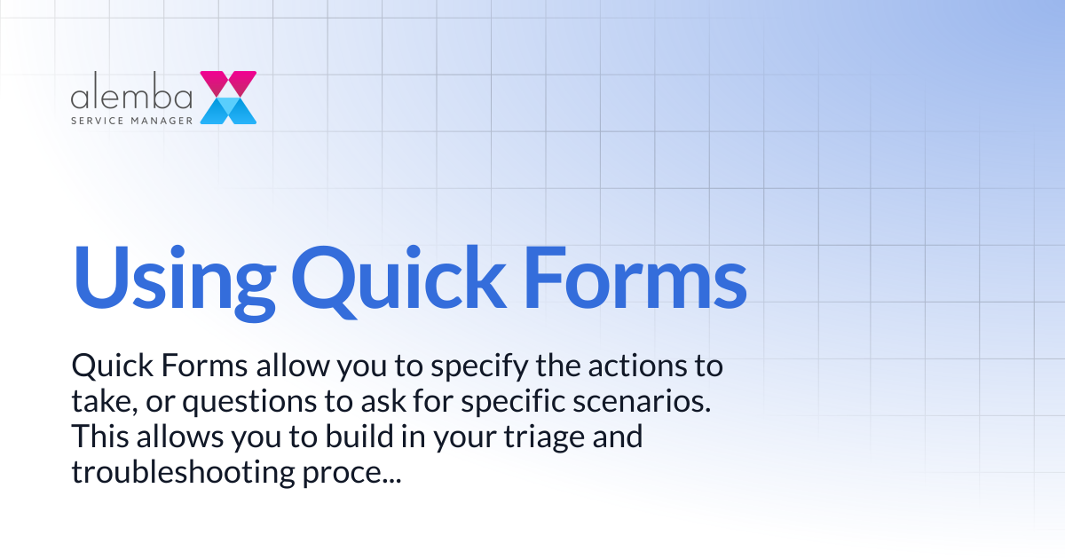 Using Quick Forms | ASM Hermes