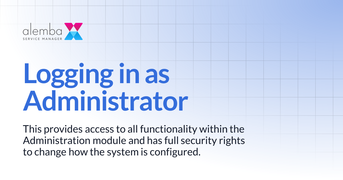 Logging in as Administrator | ASM Hermes