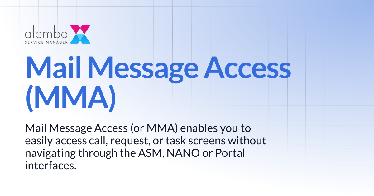 Mail Message Access (MMA) | ASM Hermes