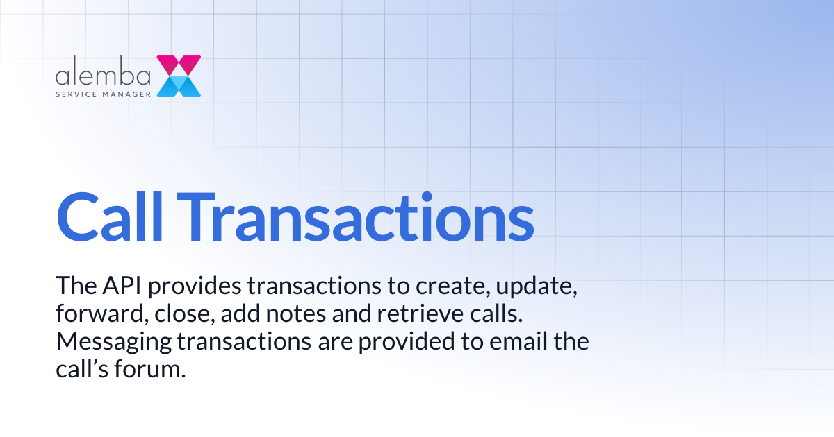 Call Transactions | ASM Legacy Product Documentation