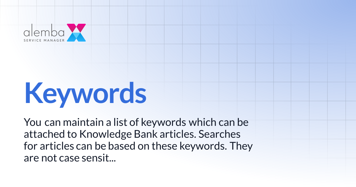 Keywords | ASM Legacy Product Documentation