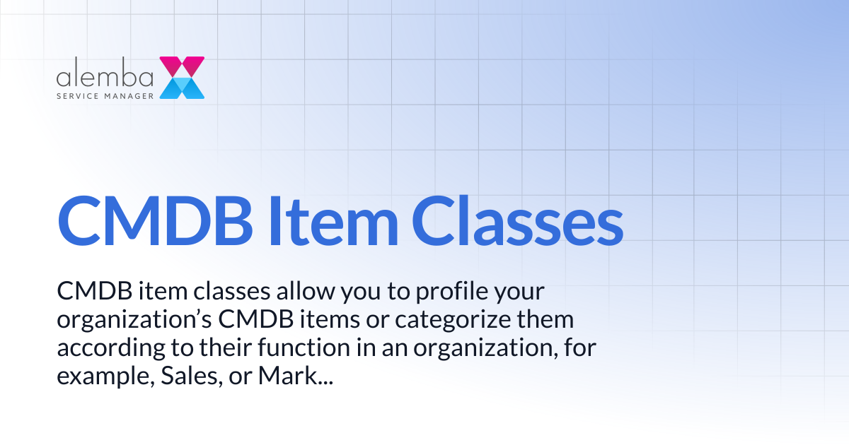 CMDB Item Classes | ASM Legacy Product Documentation