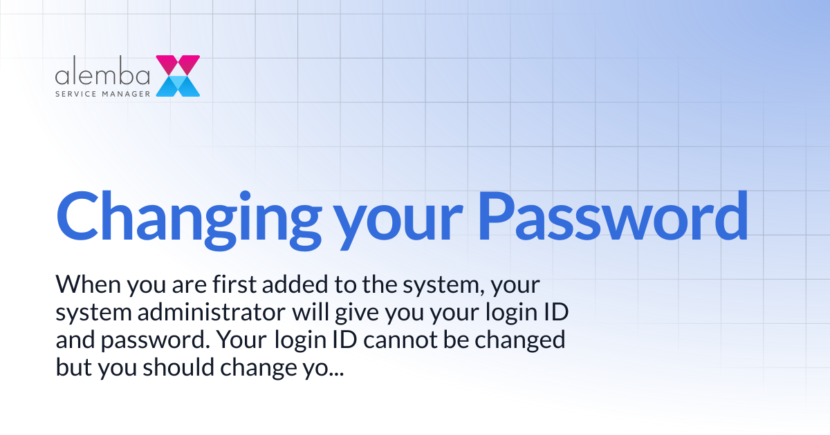 Changing your Password | ASM Legacy Product Documentation