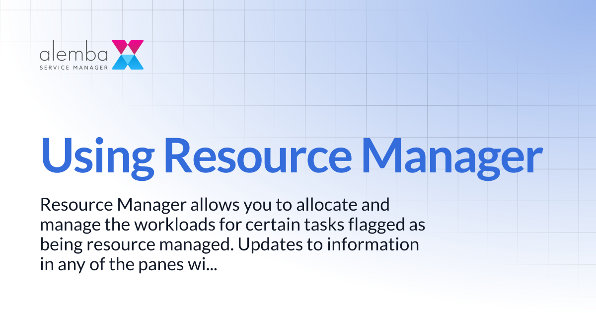 Using Resource Manager | ASM Legacy Product Documentation