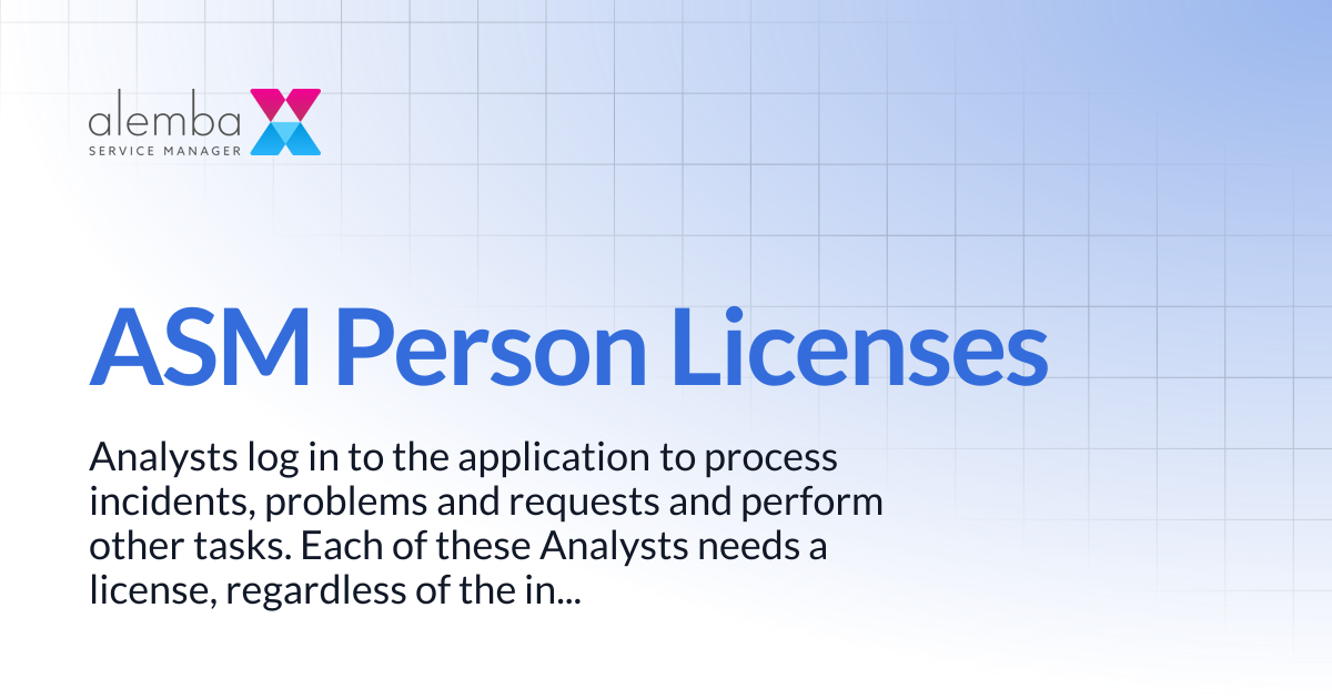 ASM Person Licenses | ASM Legacy Product Documentation