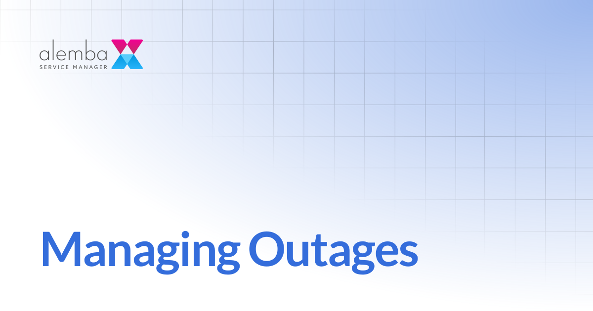 Managing Outages | ASM Legacy Product Documentation
